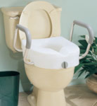 Carex EZ Lok Raised Toilet Seat w/Handles