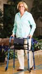 Carex Explorer Folding Travel Walker with 5" Wheels