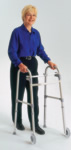 Carex Single Button Folding Walker with 5" Wheels