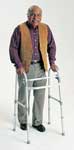 Carex Single Button Folding Walker