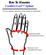 Comfort Cool D-ring Wrist Splint Long 9 in Length