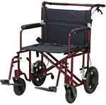 Drive 22 inch Bariatric Transport Chair with 12 inch Wheels