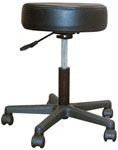 Padded Seat Revolving Pneumatic Adjustable Height Stool with Plastic Base