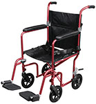 Flyweight Transport Wheelchair with Removable Wheels