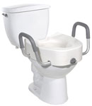 Premium Plastic Raised Toilet Seat with Arms