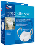 Carex E-Z Lock Raised Toilet Seat with Adjustable Handles
