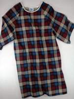 Mens Open Back Gown Flannel
