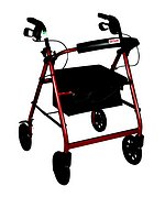 Rollator with Fold Up and Removable Back Support