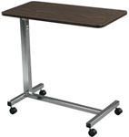 Non Tilt Top Overbed Table with Chrome Base and Mast