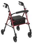Drive Adjustable Height Rollator with 6 inch Wheels